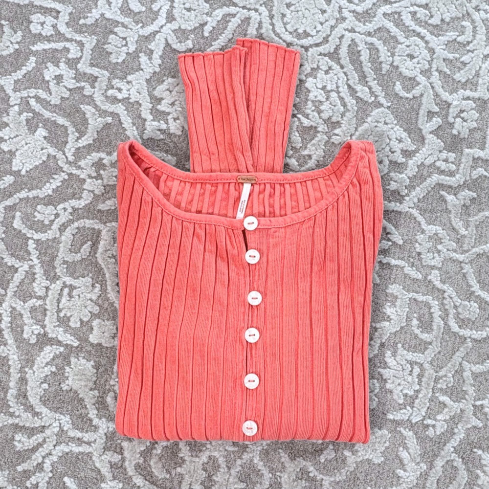 Free People Tilly Ribbed L/S Button Up - Picture 13 of 15